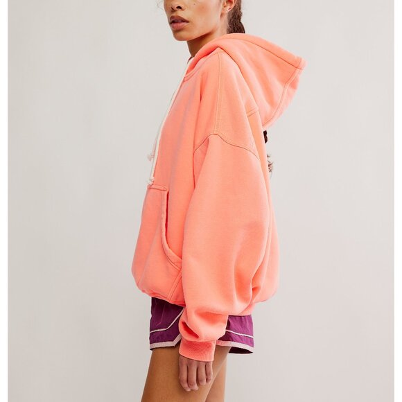 🆕 FP MOVEMENT Final Call Hoodie / Neon Coral - Picture 3 of 7